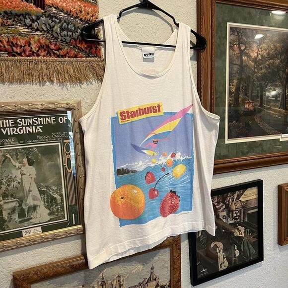 Vintage 90’s RARE‎ Starburst Candy Snack Promo Tank Top Size Large - Picture 2 of 7